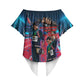 African American 1968 Black Power Salute Off Shoulder Wrap Waist Top Retro Cyberpunk Sci-Fi Tech Civil Rights Art