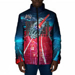 African American 1968 Black Power Salute Padded Jacket Retro Cyberpunk Sci-Fi Tech Civil Rights Art