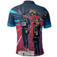 African American 1968 Black Power Salute Polo Shirt Retro Cyberpunk Sci-Fi Tech Civil Rights Art