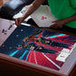 African American 1968 Black Power Salute Puzzle Retro Cyberpunk Sci-Fi Tech Civil Rights Art