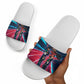 African American 1968 Black Power Salute Slide Sandals Retro Cyberpunk Sci-Fi Tech Civil Rights Art