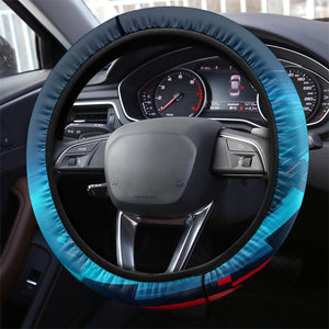 African American 1968 Black Power Salute Steering Wheel Cover Retro Cyberpunk Sci-Fi Tech Civil Rights Art