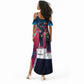 African American 1968 Black Power Salute Summer Maxi Dress Retro Cyberpunk Sci-Fi Tech Civil Rights Art