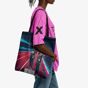 African American 1968 Black Power Salute Tote Bag Retro Cyberpunk Sci-Fi Tech Civil Rights Art