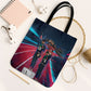 African American 1968 Black Power Salute Tote Bag Retro Cyberpunk Sci-Fi Tech Civil Rights Art