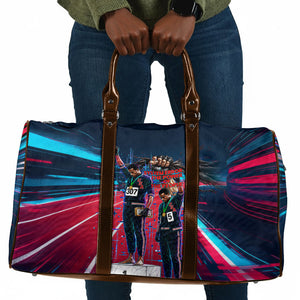 African American 1968 Black Power Salute Travel Bag Retro Cyberpunk Sci-Fi Tech Civil Rights Art