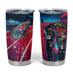 African American 1968 Black Power Salute Tumbler Cup Retro Cyberpunk Sci-Fi Tech Civil Rights Art