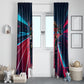 African American 1968 Black Power Salute Window Curtain Retro Cyberpunk Sci-Fi Tech Civil Rights Art