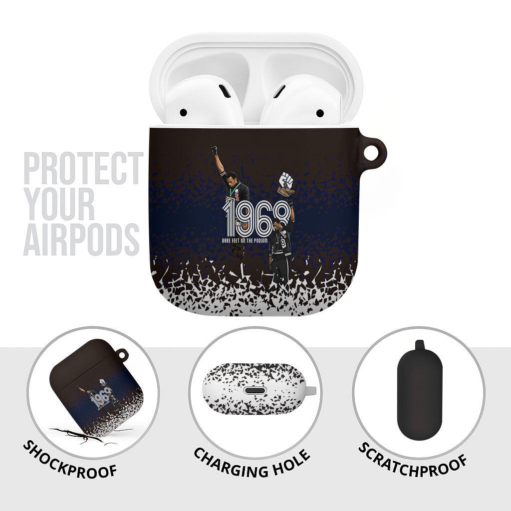 Black Power Salute African Human Rights AirPods Case Civil Rights Movement OPHR Mexico City 1968 Retro