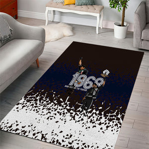 Black Power Salute African Human Rights Area Rug Civil Rights Movement OPHR Mexico City 1968 Retro