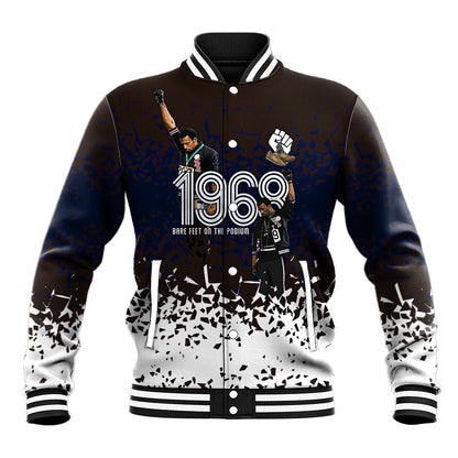 Black Power Salute African Human Rights Baseball Jacket Civil Rights Movement OPHR Mexico City 1968 Retro