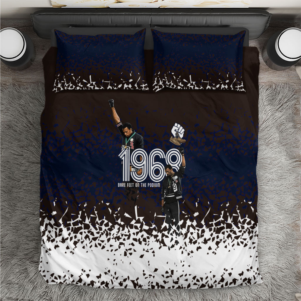 Black Power Salute African Human Rights Bedding Set Civil Rights Movement OPHR Mexico City 1968 Retro