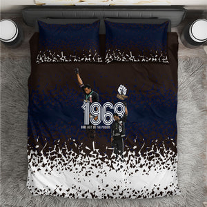 Black Power Salute African Human Rights Bedding Set Civil Rights Movement OPHR Mexico City 1968 Retro