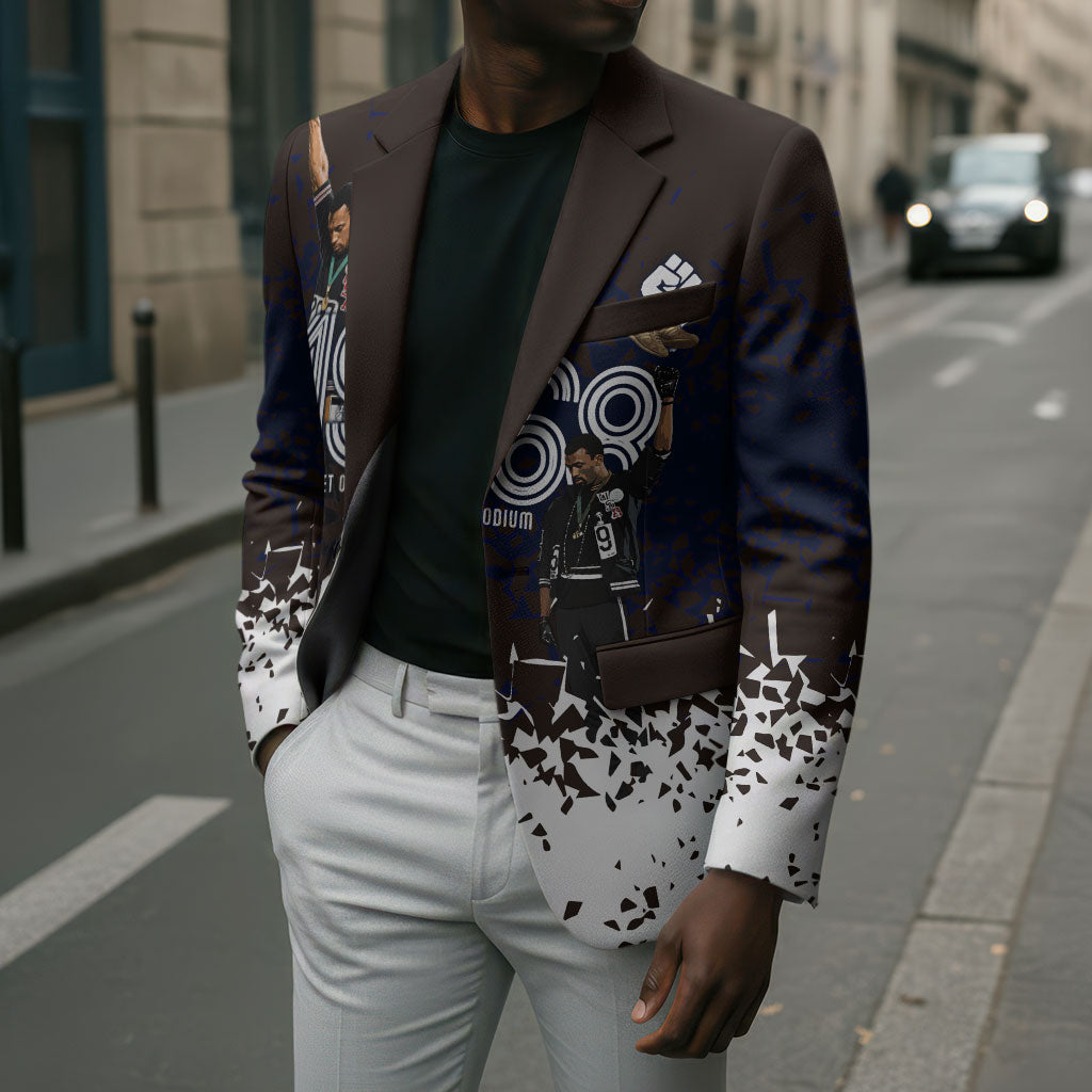 Black Power Salute African Human Rights Blazer Civil Rights Movement OPHR Mexico City 1968 Retro