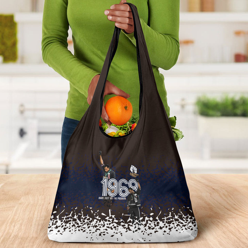 Black Power Salute African Human Rights Grocery Bag Civil Rights Movement OPHR Mexico City 1968 Retro