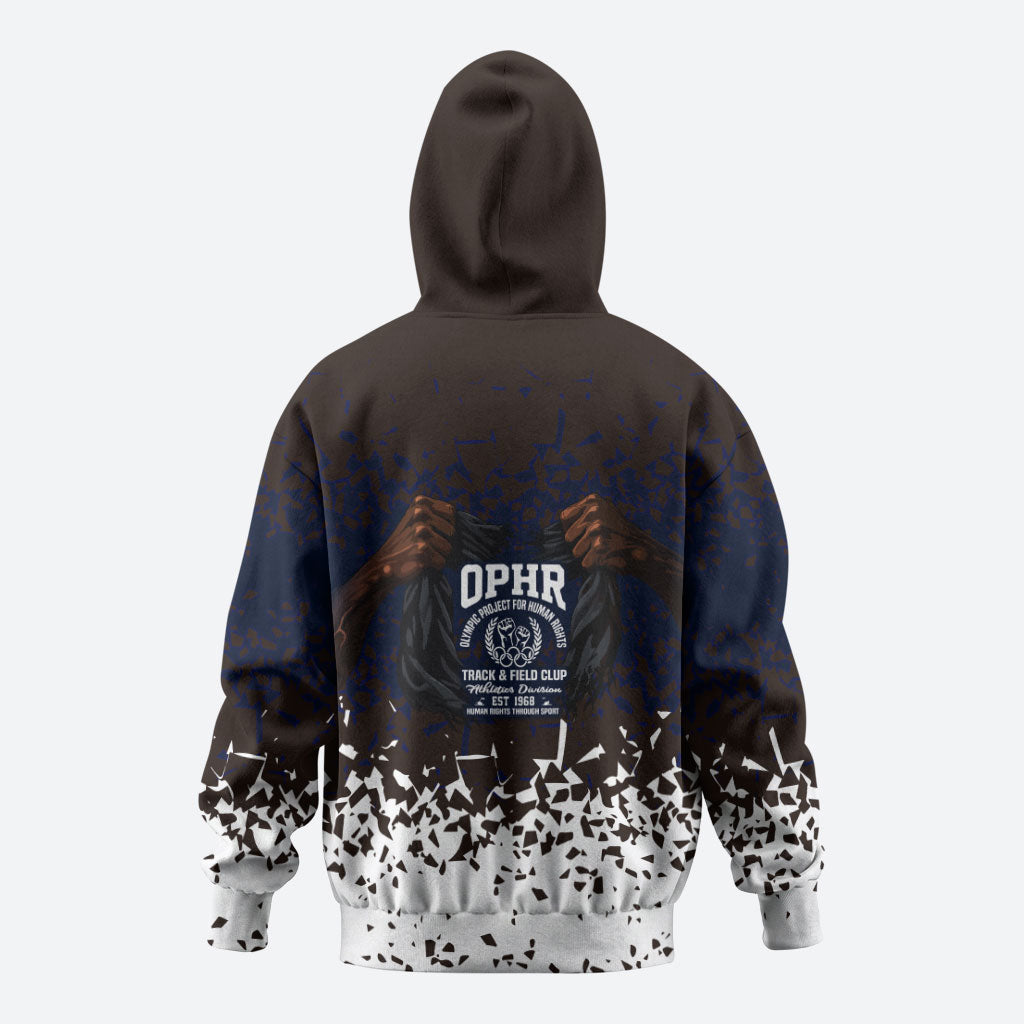 Black Power Salute African Human Rights Hoodie Civil Rights Movement OPHR Mexico City 1968 Retro