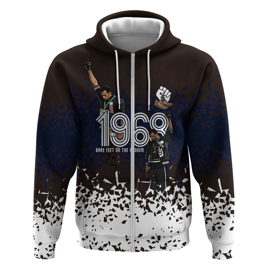 Black Power Salute African Human Rights Hoodie Civil Rights Movement OPHR Mexico City 1968 Retro