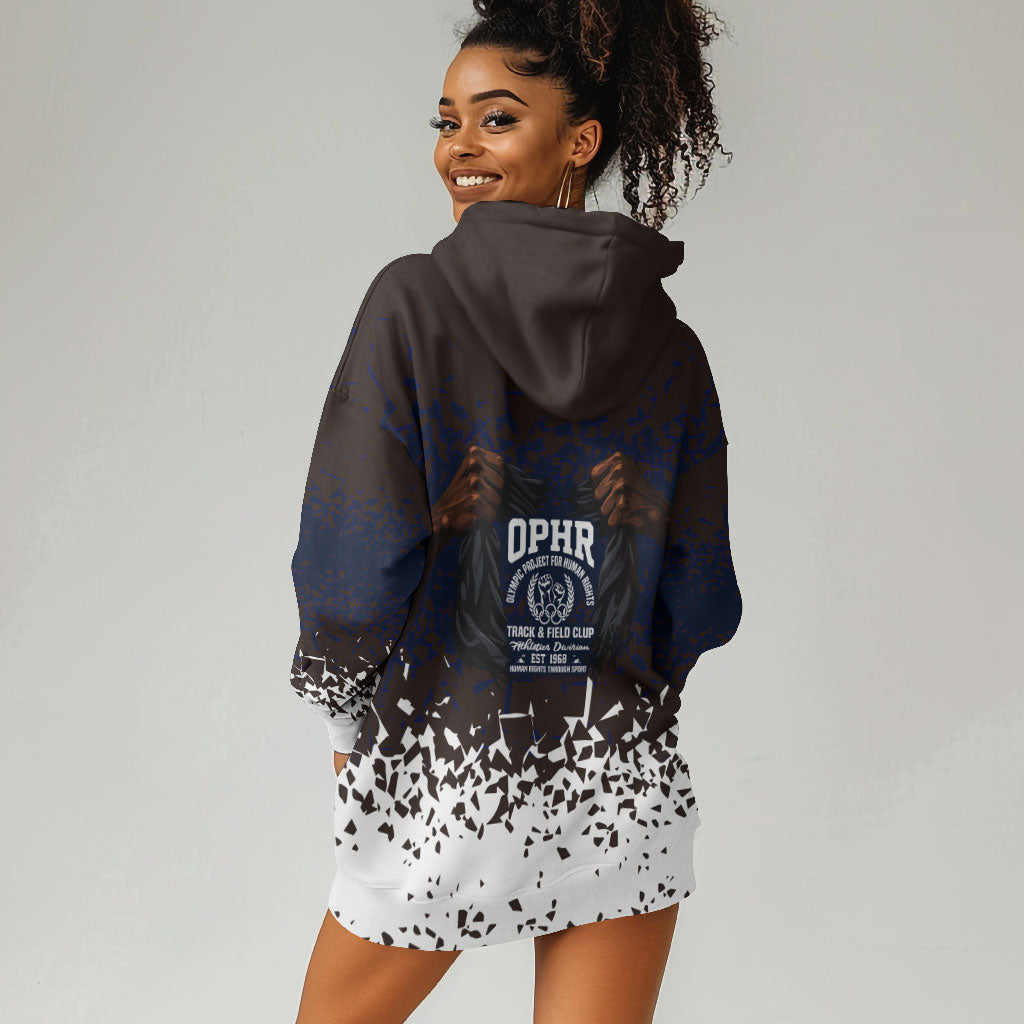 Black Power Salute African Human Rights Hoodie Dress Civil Rights Movement OPHR Mexico City 1968 Retro
