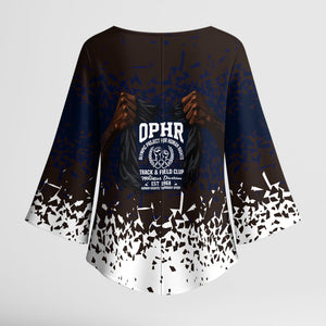 Black Power Salute African Human Rights Kimono Sleeve Blouse Civil Rights Movement OPHR Mexico City 1968 Retro