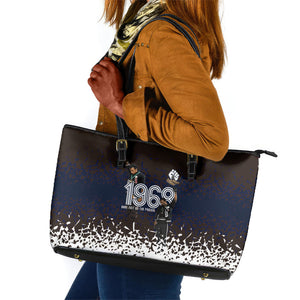 Black Power Salute African Human Rights Leather Tote Bag Civil Rights Movement OPHR Mexico City 1968 Retro