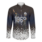 Black Power Salute African Human Rights Long Sleeve Button Shirt Civil Rights Movement OPHR Mexico City 1968 Retro
