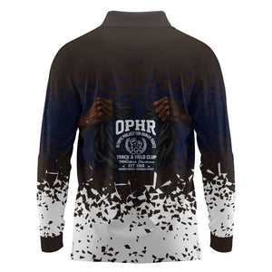 Black Power Salute African Human Rights Long Sleeve Polo Shirt Civil Rights Movement OPHR Mexico City 1968 Retro