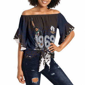 Black Power Salute African Human Rights Off Shoulder Wrap Waist Top Civil Rights Movement OPHR Mexico City 1968 Retro