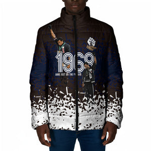 Black Power Salute African Human Rights Padded Jacket Civil Rights Movement OPHR Mexico City 1968 Retro