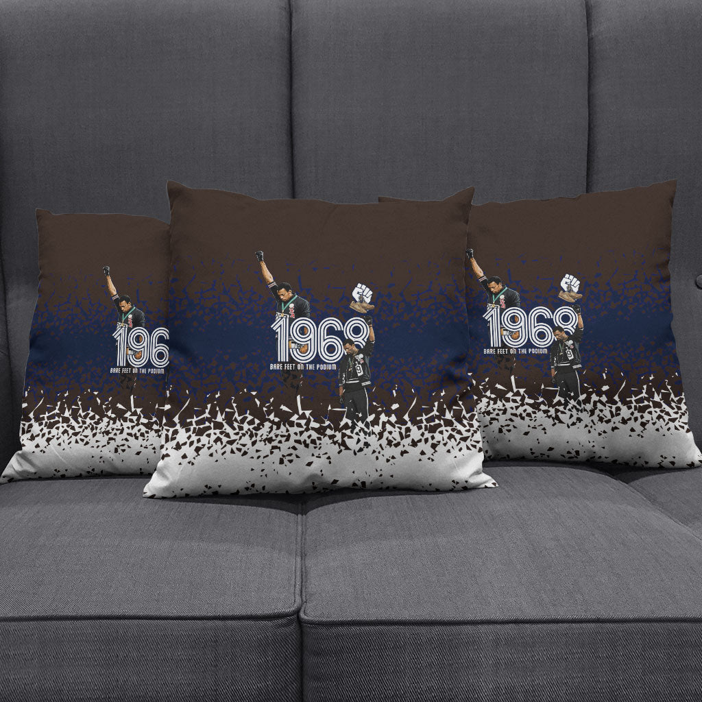 Black Power Salute African Human Rights Pillow Cover Civil Rights Movement OPHR Mexico City 1968 Retro