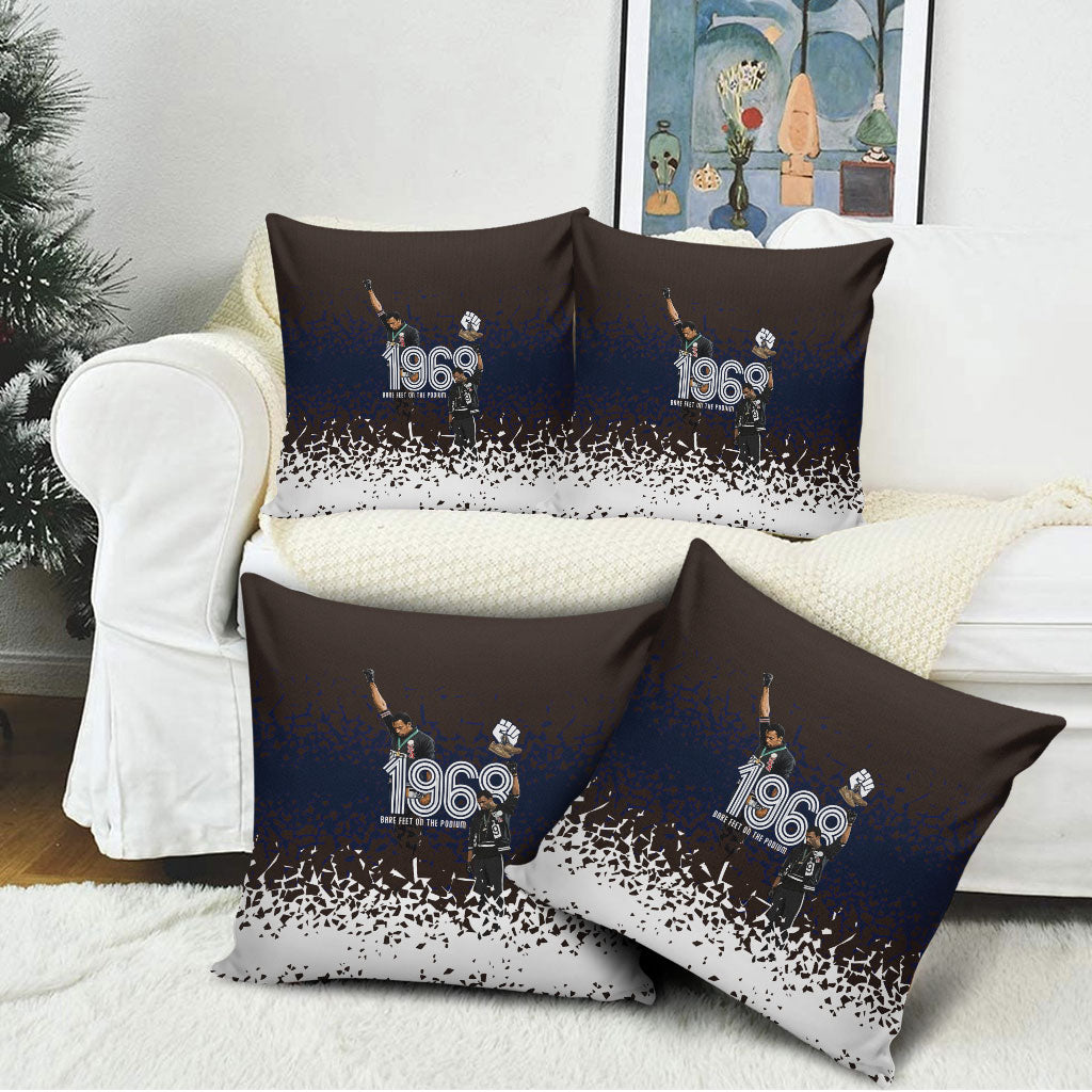 Black Power Salute African Human Rights Pillow Cover Civil Rights Movement OPHR Mexico City 1968 Retro