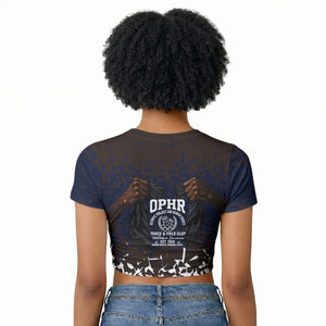 Black Power Salute African Human Rights Raglan Cropped T shirt Civil Rights Movement OPHR Mexico City 1968 Retro