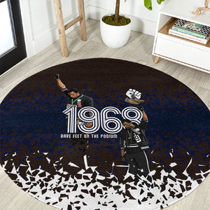 Black Power Salute African Human Rights Round Carpet Civil Rights Movement OPHR Mexico City 1968 Retro