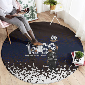 Black Power Salute African Human Rights Round Carpet Civil Rights Movement OPHR Mexico City 1968 Retro