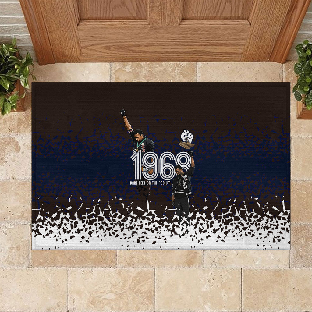 Black Power Salute African Human Rights Rubber Doormat Civil Rights Movement OPHR Mexico City 1968 Retro