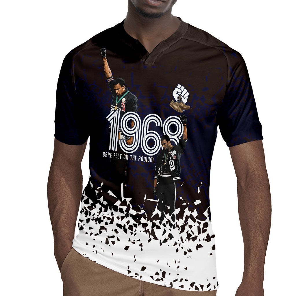 Black Power Salute African Human Rights Rugby Jersey Civil Rights Movement OPHR Mexico City 1968 Retro