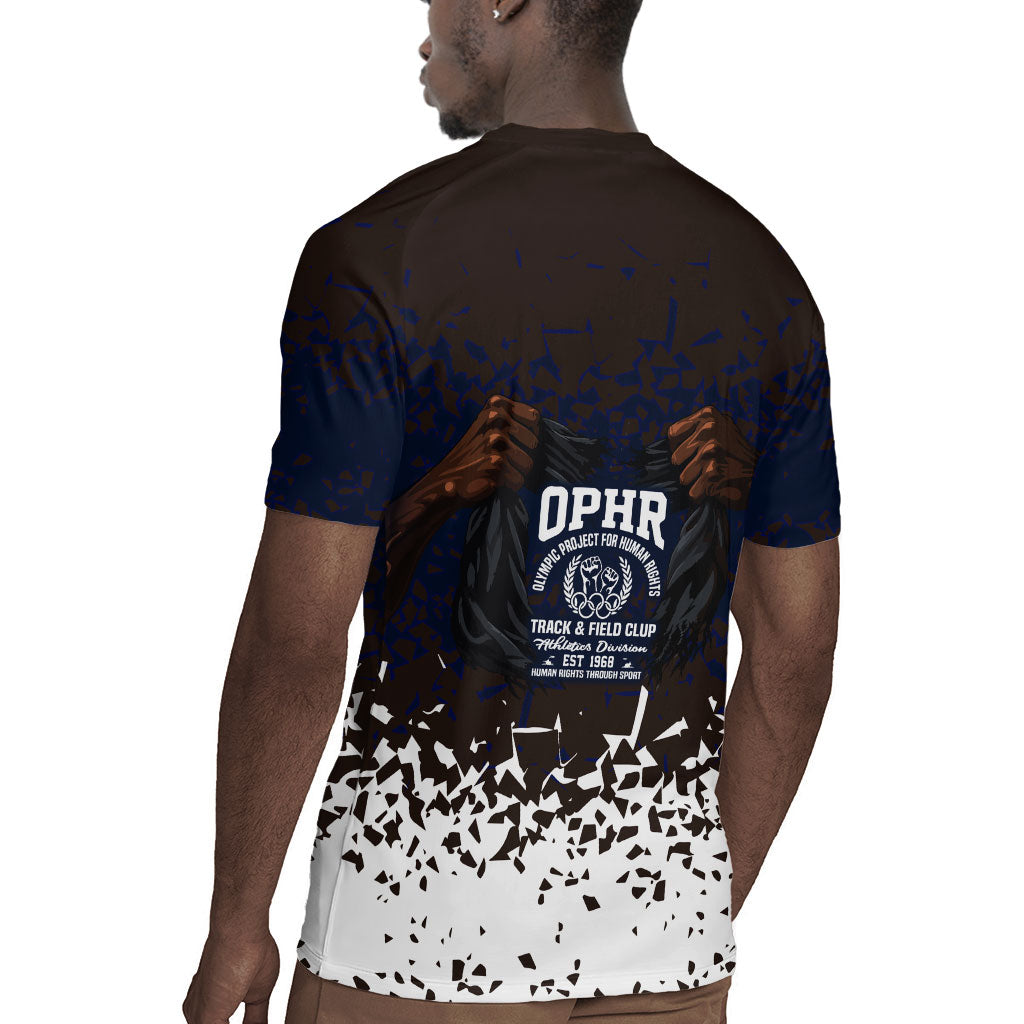 Black Power Salute African Human Rights Rugby Jersey Civil Rights Movement OPHR Mexico City 1968 Retro