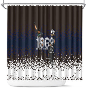 Black Power Salute African Human Rights Shower Curtain Civil Rights Movement OPHR Mexico City 1968 Retro