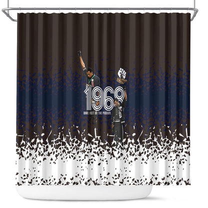 Black Power Salute African Human Rights Shower Curtain Civil Rights Movement OPHR Mexico City 1968 Retro