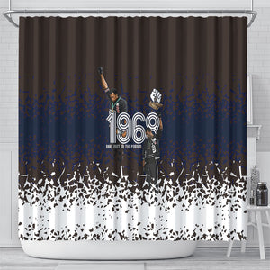 Black Power Salute African Human Rights Shower Curtain Civil Rights Movement OPHR Mexico City 1968 Retro