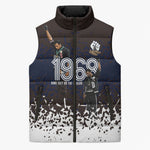 Black Power Salute African Human Rights Sleeveless Puffer Jacket Civil Rights Movement OPHR Mexico City 1968 Retro