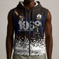 Black Power Salute African Human Rights Sleeveless Zip Hoodie Civil Rights Movement OPHR Mexico City 1968 Retro
