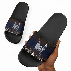Black Power Salute African Human Rights Slide Sandals Civil Rights Movement OPHR Mexico City 1968 Retro