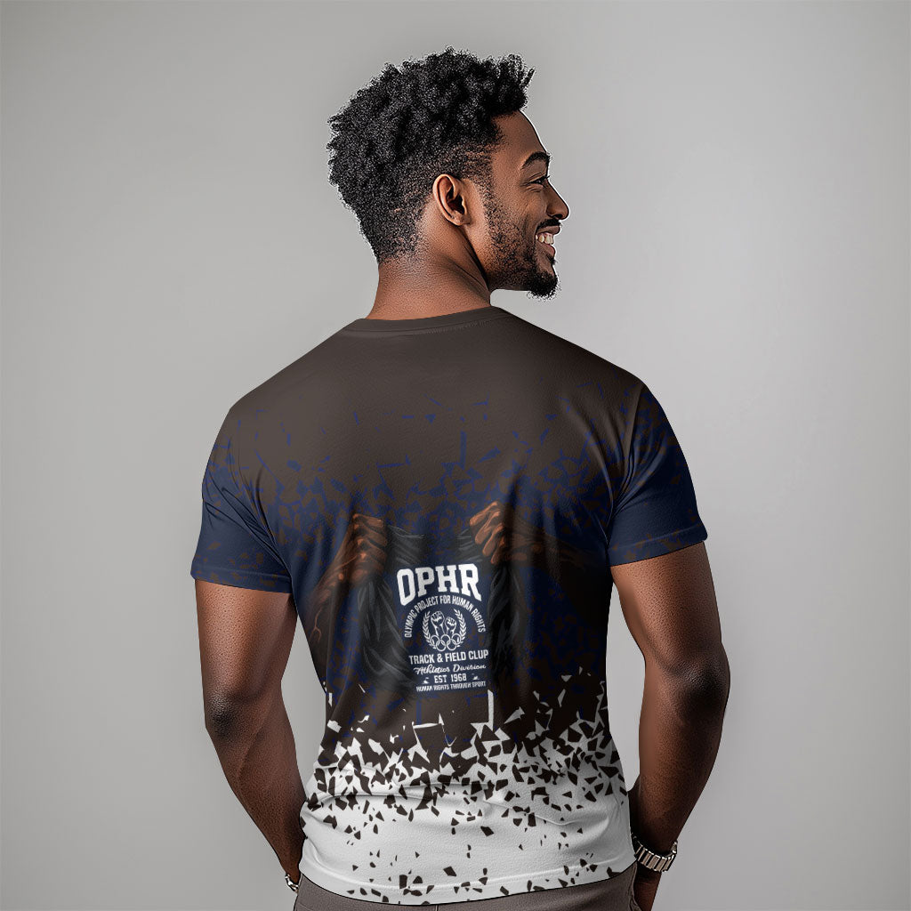 Black Power Salute African Human Rights T shirt Civil Rights Movement OPHR Mexico City 1968 Retro