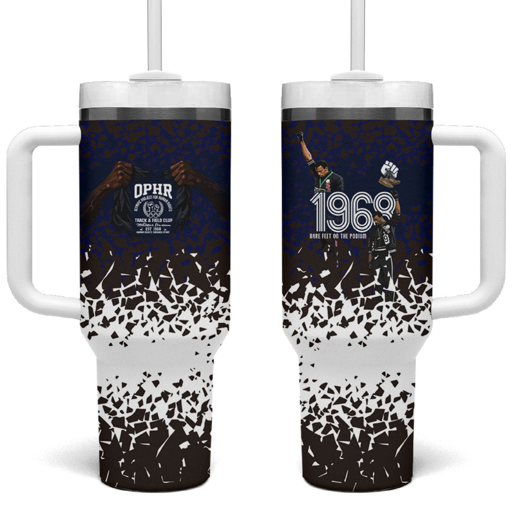 Black Power Salute African Human Rights Tumbler With Handle Civil Rights Movement OPHR Mexico City 1968 Retro