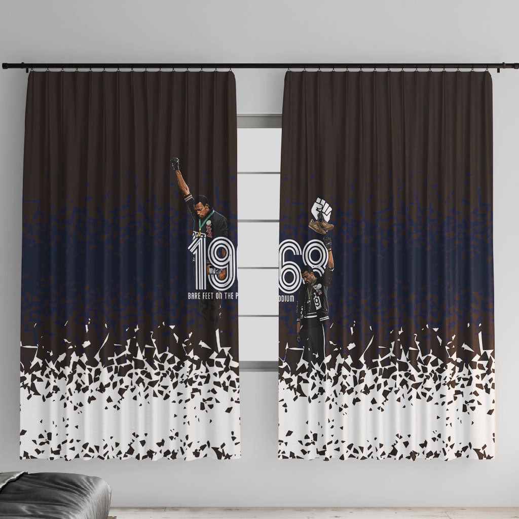 Black Power Salute African Human Rights Window Curtain Civil Rights Movement OPHR Mexico City 1968 Retro