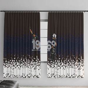 Black Power Salute African Human Rights Window Curtain Civil Rights Movement OPHR Mexico City 1968 Retro