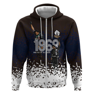 Black Power Salute African Human Rights Zip Hoodie Civil Rights Movement OPHR Mexico City 1968 Retro