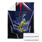 Personalized Cape Verde Blue Sharks Blanket African Pride Dynamic Stadium Soccer Graphic Art