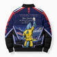 Personalized Cape Verde Blue Sharks Bomber Puffer Jacket African Pride Dynamic Stadium Soccer Graphic Art