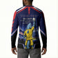 Personalized Cape Verde Blue Sharks Button Sweatshirt African Pride Dynamic Stadium Soccer Graphic Art